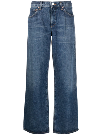 Shop Agolde High-rise Straight-leg Jeans In Blue