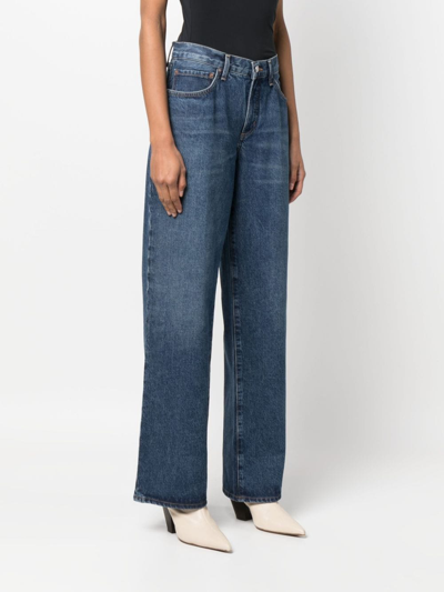 Shop Agolde High-rise Straight-leg Jeans In Blue