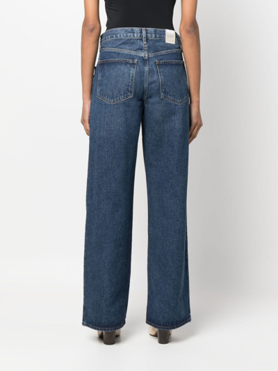 Shop Agolde High-rise Straight-leg Jeans In Blue