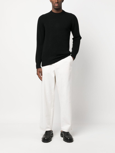Altea Crew-neck Wool-blend Jumper In Black