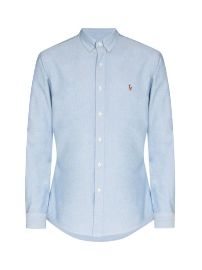 Shop Polo Ralph Lauren Long Sleeve Sport Shirt Clothing In Blue