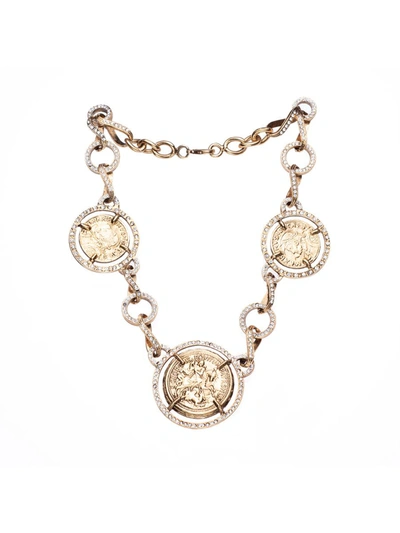 Shop Thot Gioielli Brass Necklace Accessories In Grey