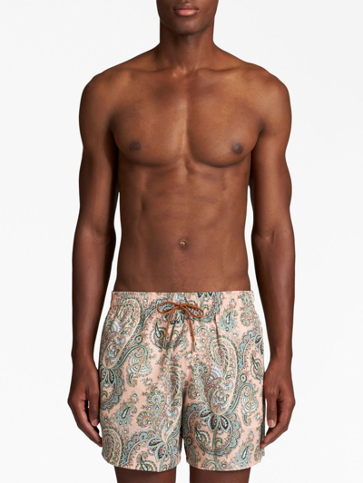 Shop Etro Paisley-print Swim Shorts In Multicolour