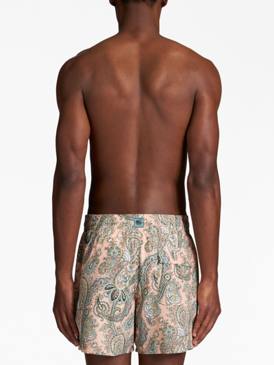 Shop Etro Paisley-print Swim Shorts In Multicolour