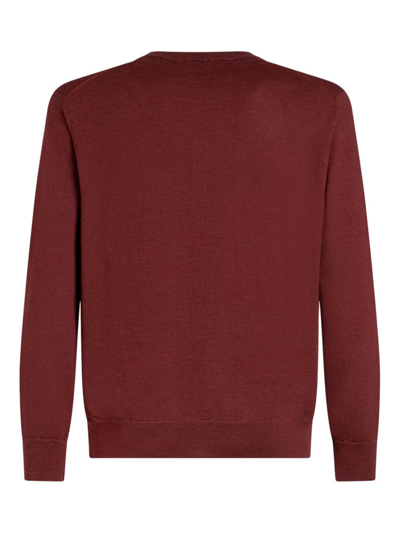 Shop Etro Pegaso-embroidered Wool Jumper In Brown