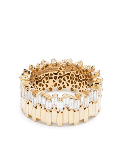 Suzanne Kalan 18kt Yellow Gold Stacker Eternity Diamond Ring In Gold