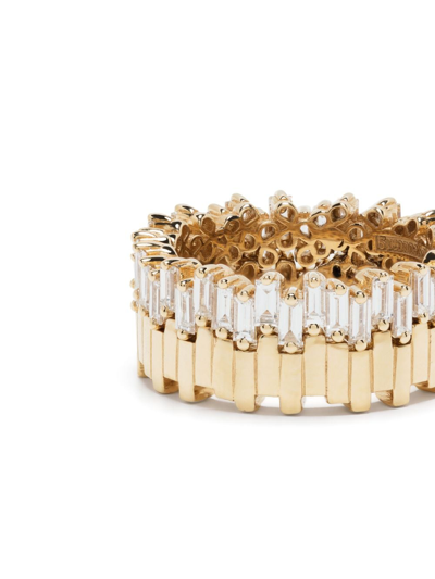 Suzanne Kalan 18kt Yellow Gold Stacker Eternity Diamond Ring In Gold