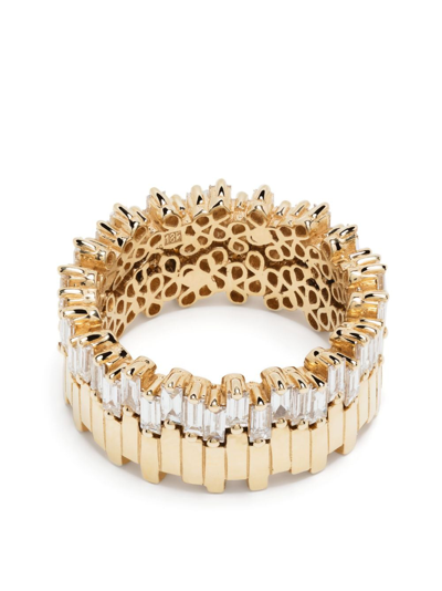 Suzanne Kalan 18kt Yellow Gold Stacker Eternity Diamond Ring In Gold