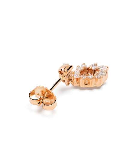 Shop Suzanne Kalan 18kt Rose Gold Diamond Drop Earrings