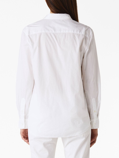 Shop Nili Lotan Raphael Cotton Shirt In White