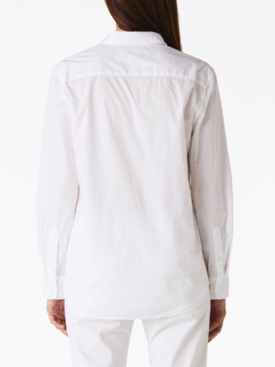 Nili Lotan Button-down Long-sleeved Shirt In White