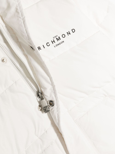 Shop John Richmond Junior Logo-print Padded Jacket In White