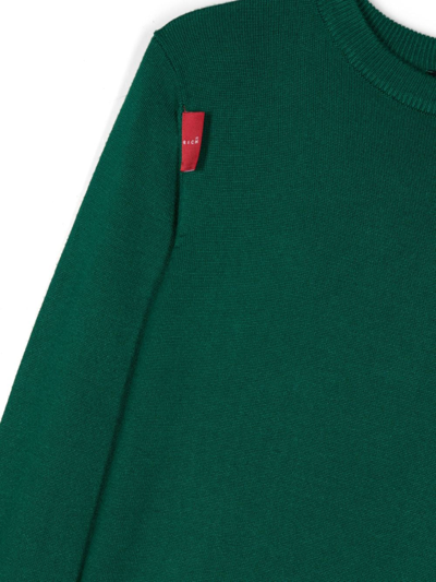 Shop John Richmond Junior Logo-patch Knit Jumper In Green