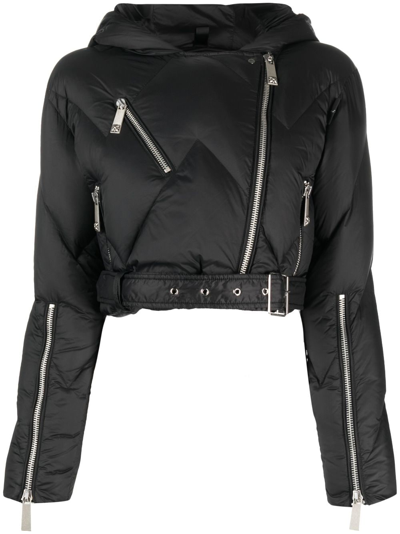 Shop John Richmond Kisio Cropped Puffer Jacket In Black