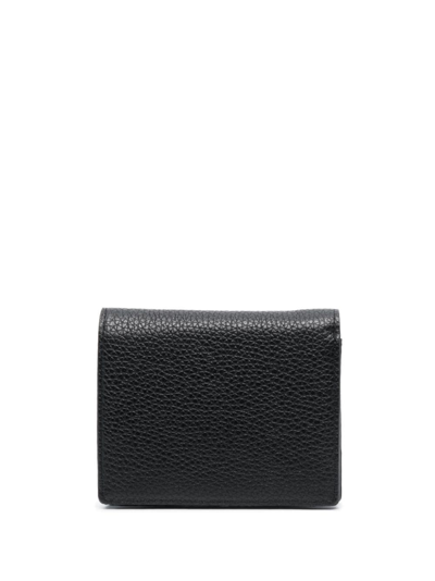 Shop Karl Lagerfeld Ikonic Karl-motif Leather Wallet In Black