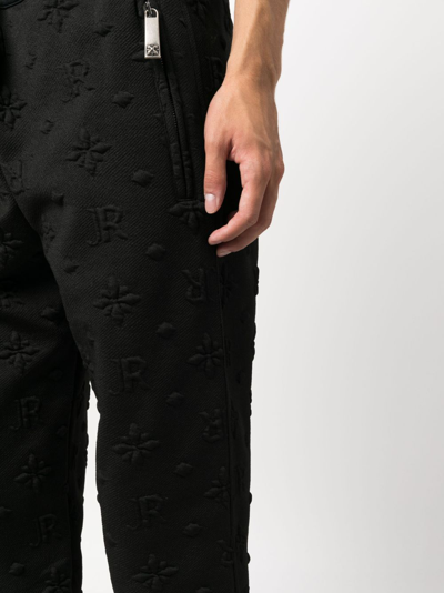 Shop John Richmond Likai Embroidered Trousers In Black
