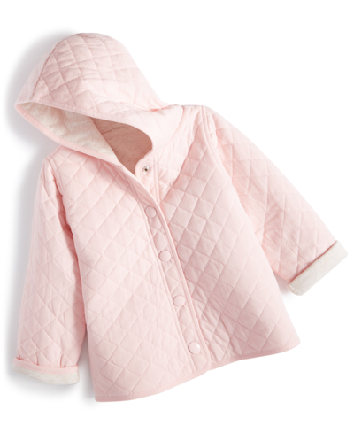 Shop First Impressions Baby Girls Reversible Jacket, Created For Macy's In Creamy Berry