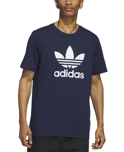 Shop Adidas Originals Adidas Men's Originals Trefoil T-shirt In Night Indigo /wht