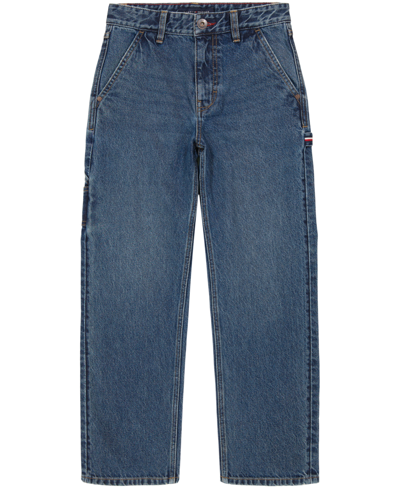 Shop Tommy Hilfiger Big Boys Loose Carpenter Denim Jeans In Well Worn