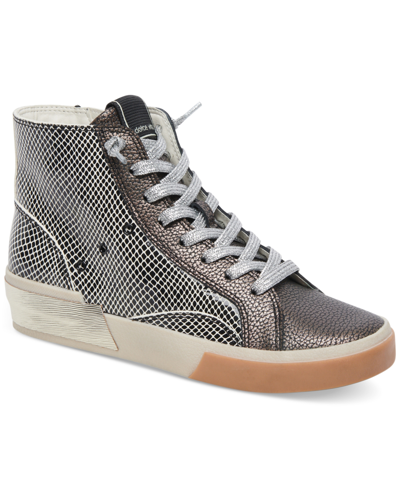 Shop Dolce Vita Women's Zohara High-top Lace-up Sneakers In Mercury