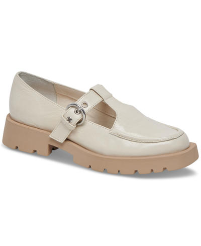 Shop Dolce Vita Women's Ebbie Lug-sole Mary Jane Loafer Flats In Ivory
