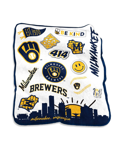 Logo Brands Milwaukee Brewers 50'' X 60'' Native Raschel Plush Throw Blanket In Multi