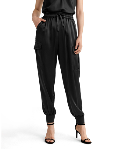 Shop Lilysilk Safari Silk Pants For Women In Black