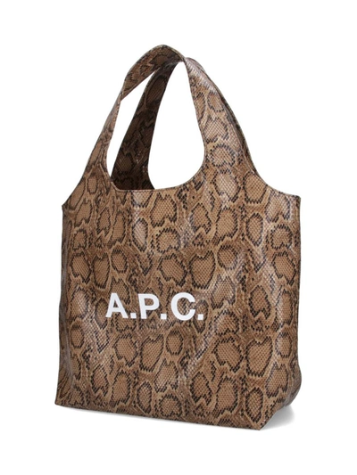 A.P.C.: tote bags for woman - Beige  A.p.c. tote bags PLAABF61586 online  at