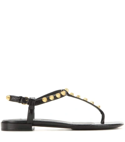 Shop Balenciaga Giant Stud Leather Sandals