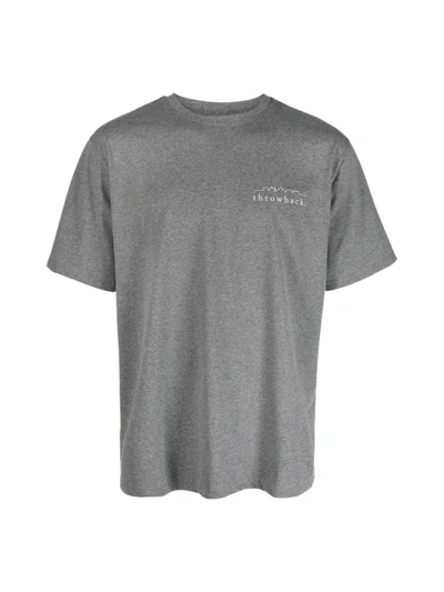 Shop Throwback Logo T Shirt Clothing In Grey