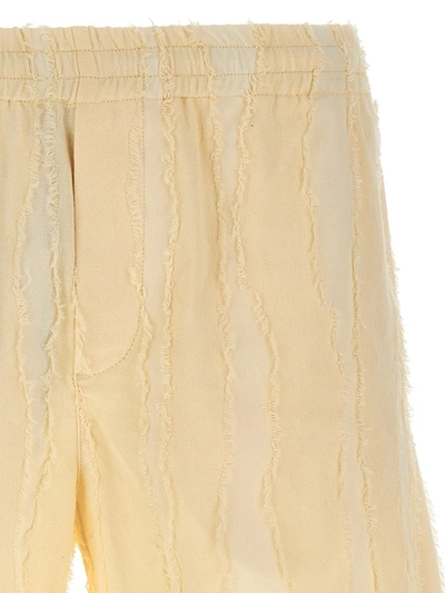 Shop Msgm Fil De Coupe Bermuda Shorts In White