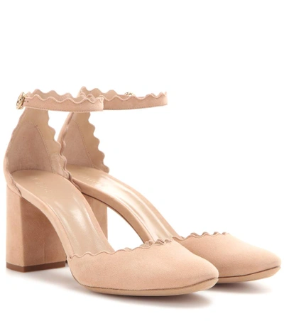 Chloé Lauren Scalloped D'orsay Pumps In Reef Shell