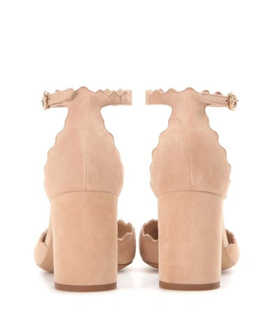 Shop Chloé Suede Pumps In Reef Shell