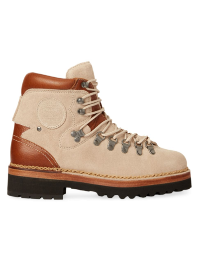 Shop Polo Ralph Lauren Men's Alpine Suede & Leather Hiking Boots In Cream Tan