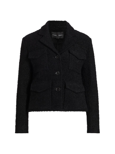 Shop Proenza Schouler Women's Terry Tweed Jacket In Black