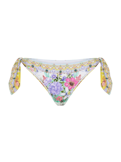 Shop Camilla Women's Floral Self-tie Bikini Bottom In Caterina Spritz