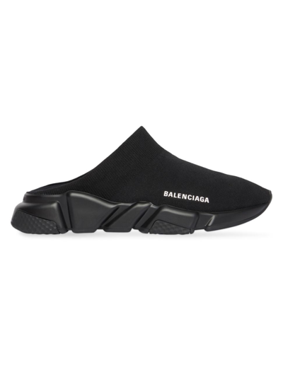 Shop Balenciaga Women's Speed Recycled Knit Mules In Black