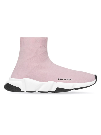 Shop Balenciaga Kid's Speed Recycled Knit Sneaker In Light Pink