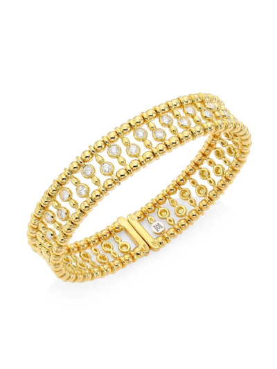 Shop Alberto Milani Women's Via Brera 18k Yellow Gold & 1tcw Diamond Bangle