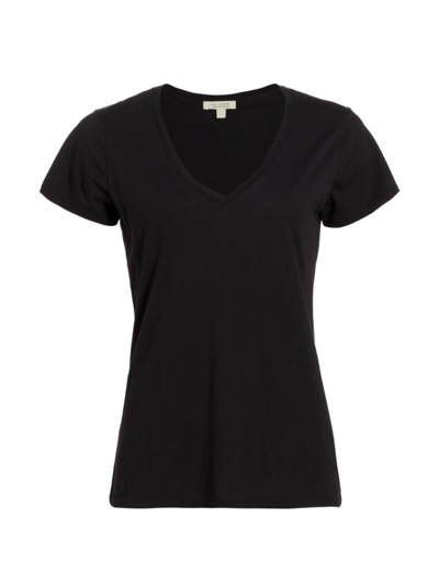 Shop Nili Lotan Women's Carol V-neck T-shirt In Jet Black