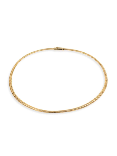 Shop Alberto Milani Women's Bagutta Grande 18k Yellow Gold Snake Chain Necklace/18"