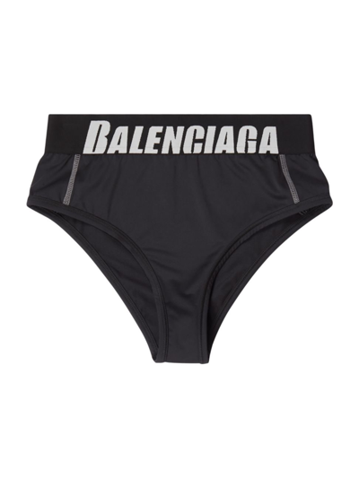 Shop Balenciaga Women's Sporty Slip Brief In Black