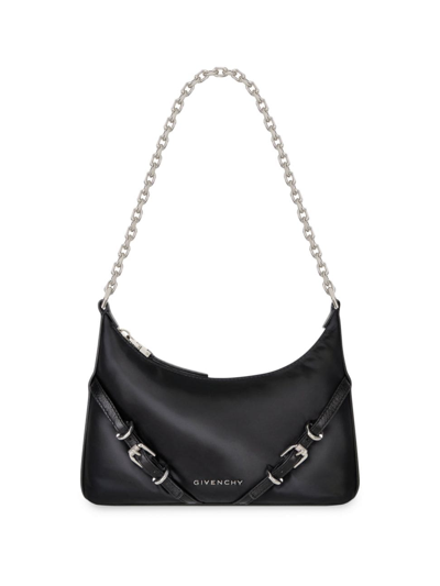 Shop Givenchy Women's Voyou Party Bag In Nylon Satin In Black