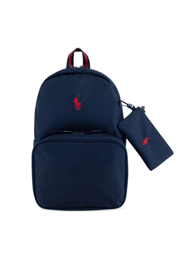 Shop Polo Ralph Lauren Kid's 3-piece Polo Backpack Combo Set In Newport Navy