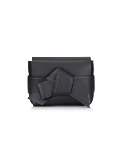 Shop Acne Studios Women's Musubi Leather Crossbody Wallet In Black