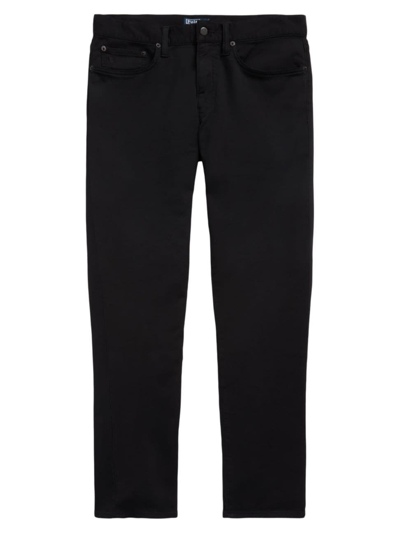Shop Polo Ralph Lauren Men's Knit-like Sllim-fit Chino Pants In Polo Black