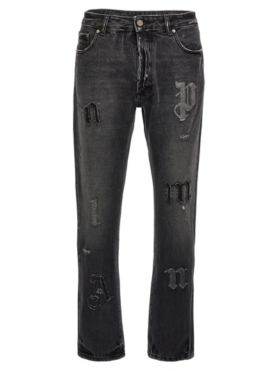 Shop Palm Angels 5-pocket Jeans Gray