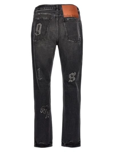 Shop Palm Angels 5-pocket Jeans Gray