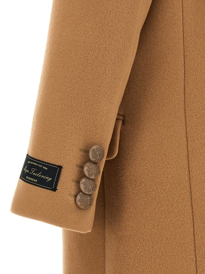 Shop Msgm Contrast Lapel Coat Coats, Trench Coats Beige