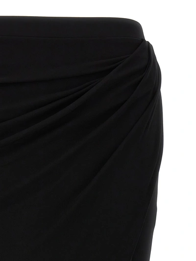 Shop Helmut Lang Draped Skirt Skirts Black